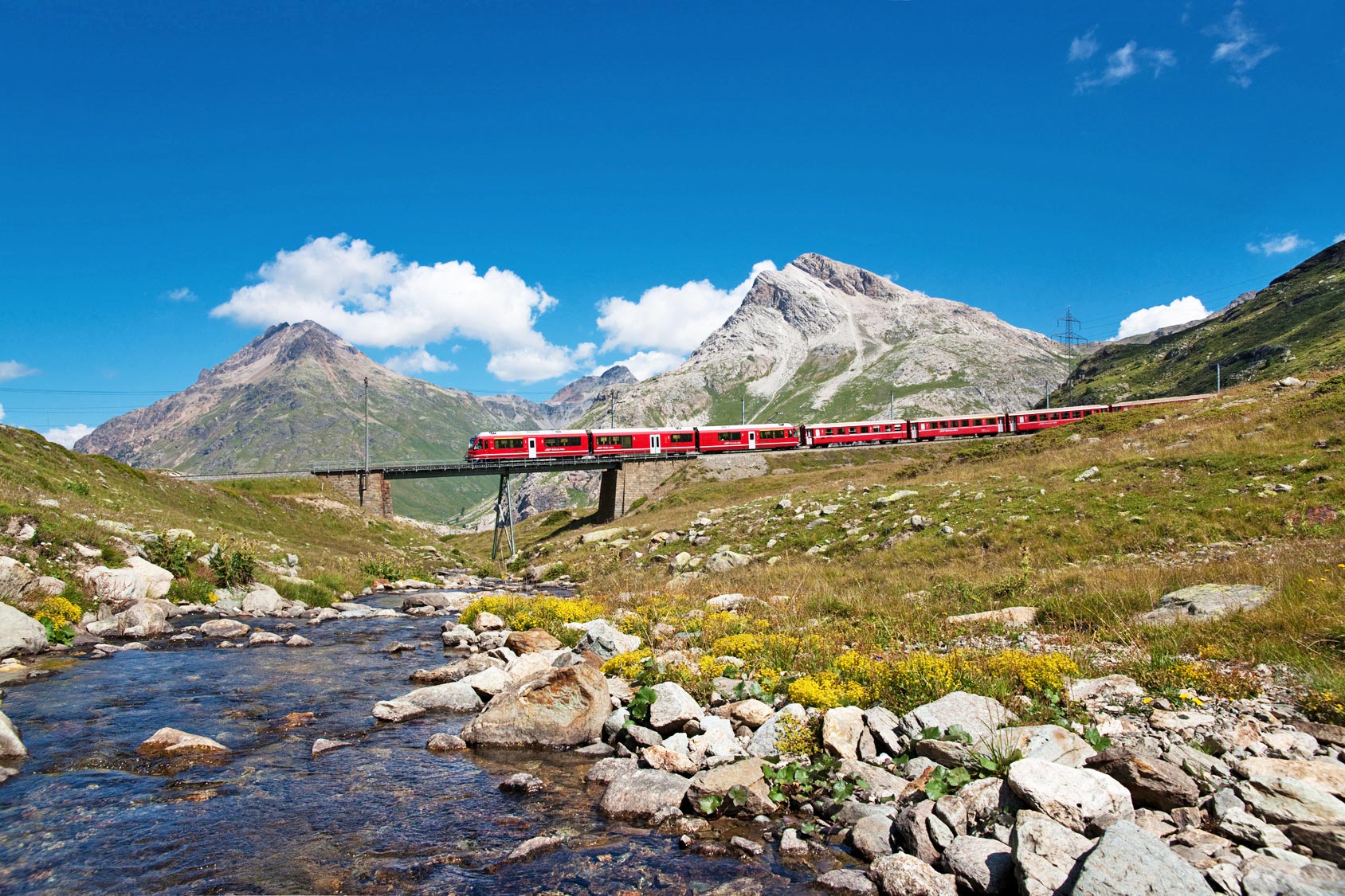 Graubnden - Bernina-Express am Piz Bernina